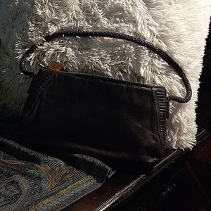 Vintage Via Spiga Italian Leather handbag.  Braided leather strap, great detail.